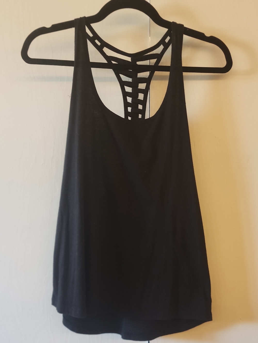 Forever 21 Black Strappy Cage-Back Tank Top